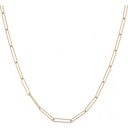 Gold Minimalist Gold Tone Paperclip Chain Necklace Simple Modern Design