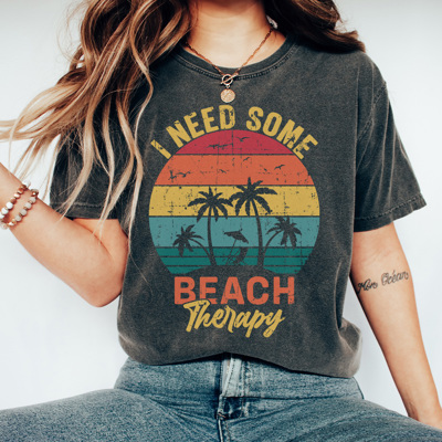 Beach Therapy Graphic Tee, Beach Tshirt, Vacation Shirt, Summer Tee