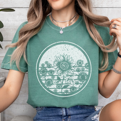 Boho Sunflower Graphic Tee, Boho Shirt, Summer Graphic Tee, Every Day Tshirt