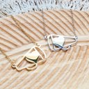 Silver Plated Cheer Megaphone Necklace -  Personalized - Choose silver or gold 