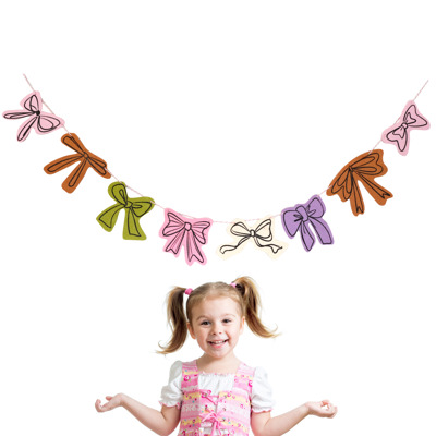 Bows Felt Garland Print Premium Bunting