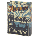 Adventure Awaits Canoeing Book Box | Outdoor-Themed Book Shaped Storage Stash Trinket Box Vintage Book Box Stash Trinket Storage | Decorative Book-Shaped Storage