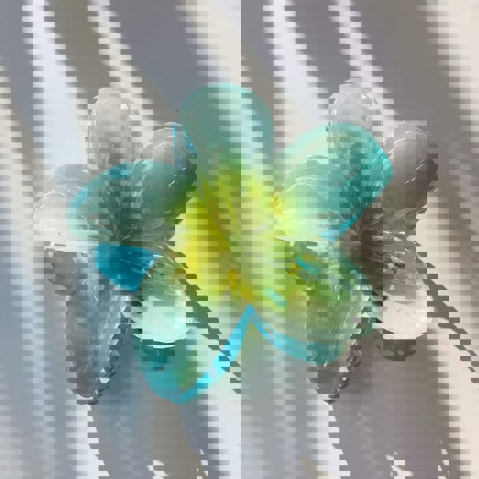 Blue Flower Hair Claw | Claw Clip Hawaiian Summer Beach Hair Accessories
