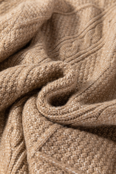 Espresso Cable Knit Loose Fit Shift Sweater Dress for Women