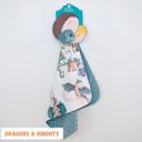 Dragons & Knights Premium Baby & Toddler Mini Minky Blanket 18x18