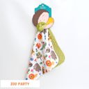 Zoo Party Premium Baby & Toddler Mini Minky Blanket 18x18