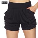 Black  S-M Ultra Soft Knit Shorts With Pockets