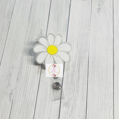 Daisy Badge Reel Interchangeable Badge Reel | NICU Nurses | Medical | ID Holder | Nurse Badge | Badge Holder | Teacher Badge