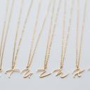 R Cursive Initial Letter Necklace