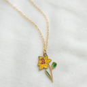 December Colorful Birth Flower Necklace