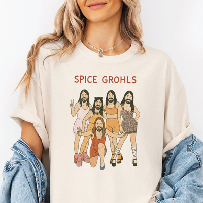 The Spice Grohls Funny Music Group Parody Graphic Tee | Band Concert Tee