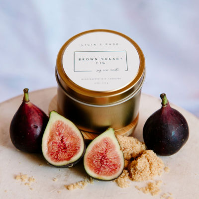 Handmade Luxury Soy Candle | Brown Sugar and Fig Scent 4 oz | Mother's Day | FREE SHIPPING