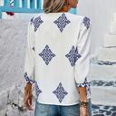  Love Kuza Moroccan Blue in White Blouse
