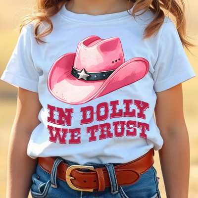 Toddler In Dolly We Trust Tee