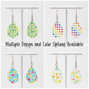  Rainbow Hearts | Teardrop Acrylic Dangle Earrings