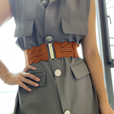 Women's Elastic Wide Belts