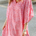  Relaxed Tie Neck Leopard Cover-Up Dress