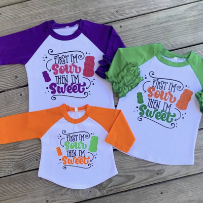 First I'm Sour Then I'm Sweet Toddler Raglan