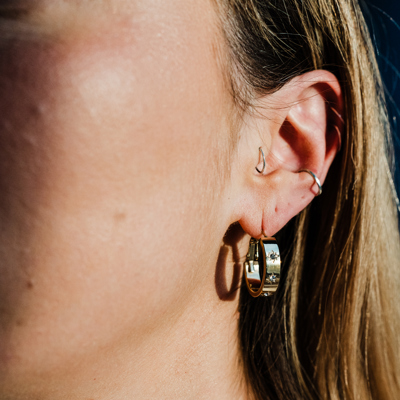 Sun Crystal Earrings 14K Gold Plated