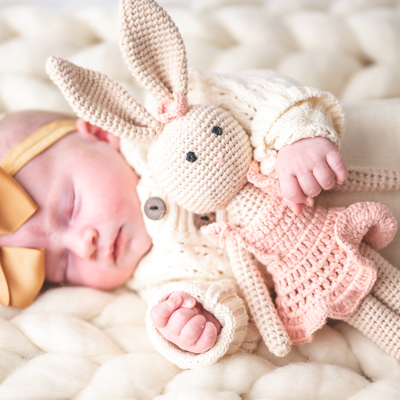 Crochet Bunny Doll, Crochet Animals, Crochet Doll, Crochet Stuffed Animal, Baby Gift for Girls, Baby Shower Gift, Baby Girl Gift