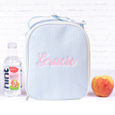 Baby Blue Personalized Lunch Bags for Kids, Insulated Lunch Bag, Seersucker Lunch Bag, Monogrammed Kids Lunch Bag, Lunch Box, Lunch Bag for Women
