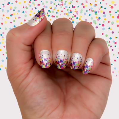 Funfetti Nail Wraps | Non-Toxic Nail Polish Stickers, Decals, and Strips for DIY Manicures