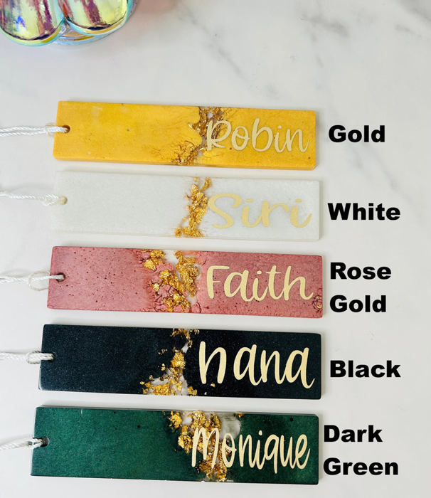 Personalized Sparkle Bookmarks