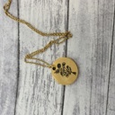 gold Birth flower bouquet necklace. Mother's Day Gift. Personalized. Custom Necklace.