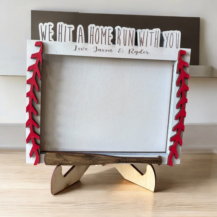 Custom baseball frame. Father's Day Gift. Photo Frame for Dad. Gift for him. Gift for coach.