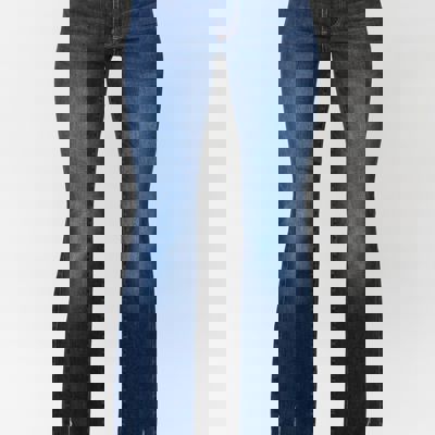 Judy Blue Mid Rise Non Distressed Hem Bootcut Denim 82519