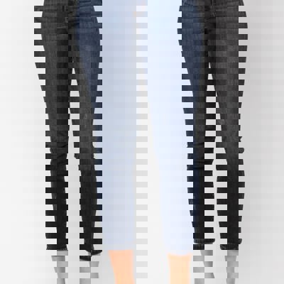 Judy Blue Mid Rise Cropped Relaxed Denim Jeans 82251