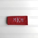 Red Monogrammed Luggage Handle Wraps - Handmade in USA
