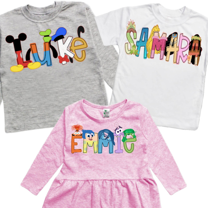 Personalized Vacation Character Name Toddler Tee | 27 Characters