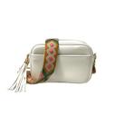 White Red/Blue Stripe Courtney Crossbody | Choose Your Strap
