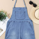  Saige Grommet Tie Straps Casual Denim Romper