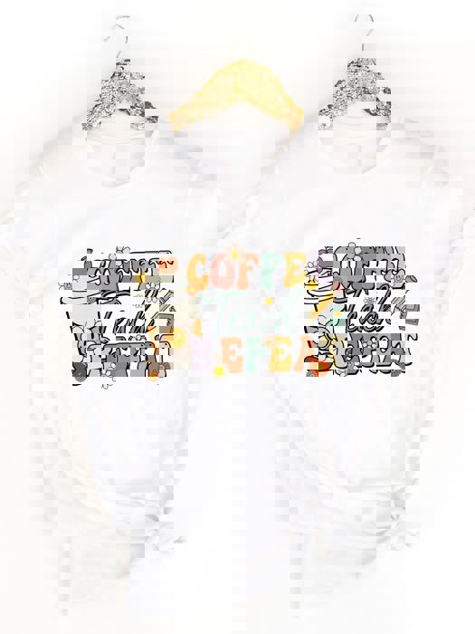 Coffee Teach Repeat Retro Graphic Tee