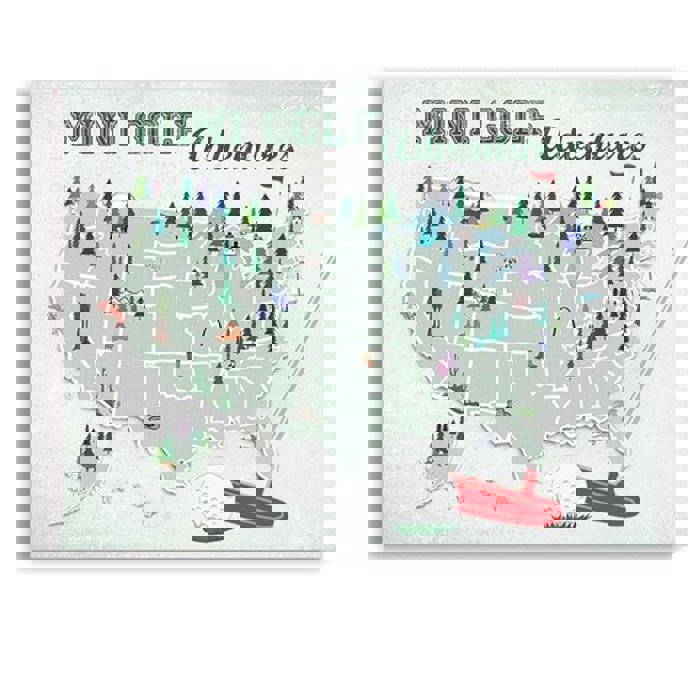 Golf Maps with Travel Pins |  8x10, 11x14 OR 16x20 Canvas