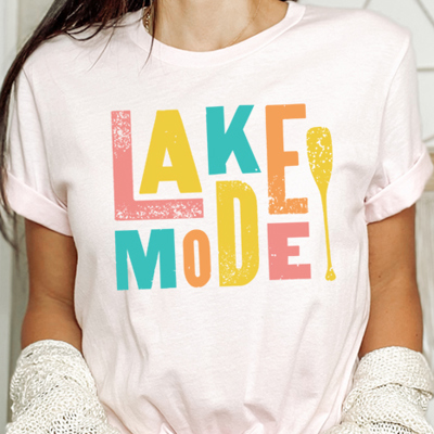 Lake Mode Graphic Tee, Summer Tee, Bella Canvas Shirt